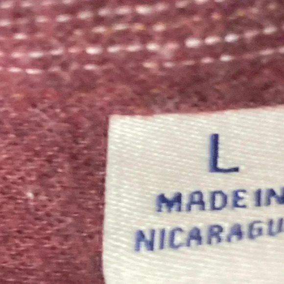 NWT ROWN MENS SIZE LARGE MUTED MAROON PLAID SOFT FLANNEL SHIRT BUTTON FRONT - Picture 6 of 13